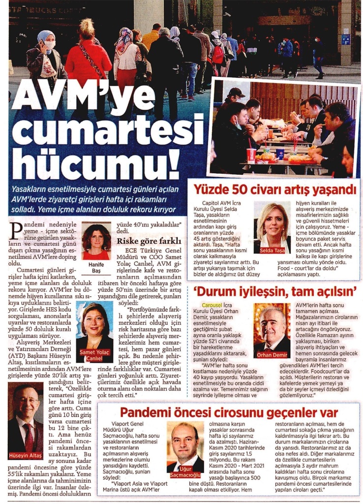 AVM YE CUMARTESİ HÜCUMU