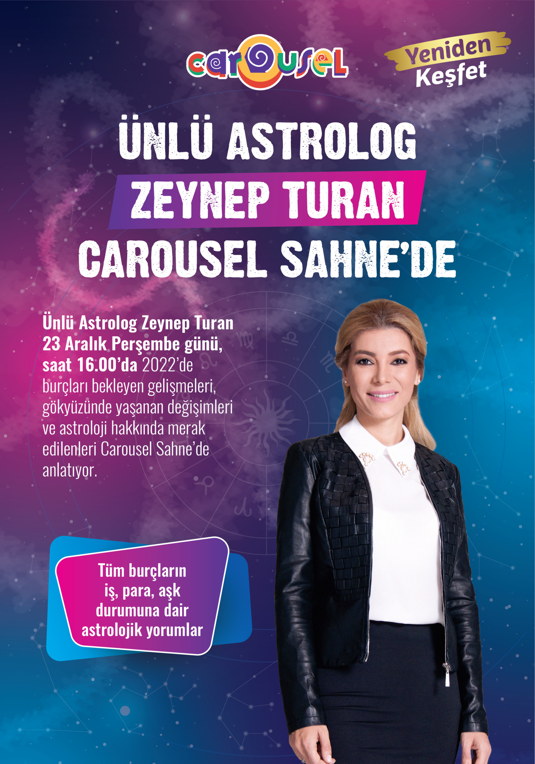 Ünlü Astrolog Zeynep Turan Carousel Sahne'de – Carousel Alışveriş