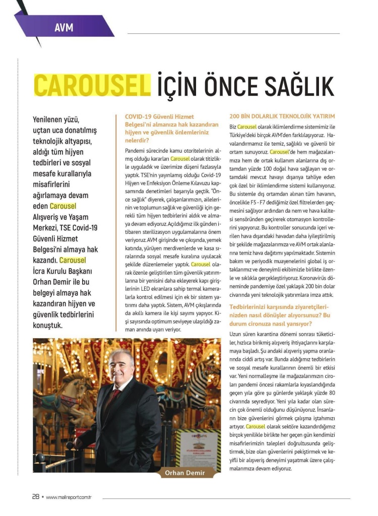 CAROUSEL İÇİN ÖNCE SAĞLIK