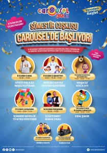 8-16 Kasım tarihleri arasında çocuklara özel etkinlikler ve sürpriz hediyelerle dopdolu bir tatil Carousel AVM’de.